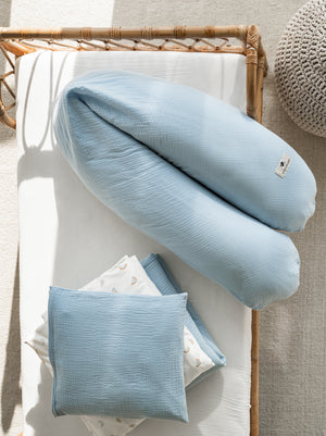 Stillkissen aus Baumwollmusselin denim