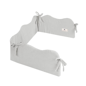 Nestchen Wave S aus Baumwollmusselin, Grey