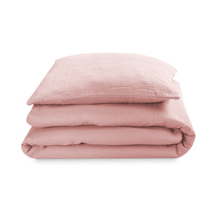 Bettwäsche aus Baumwollmusselin, Dusty Rose