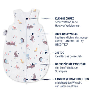Jersey Schlafsack - Crazy Animals
