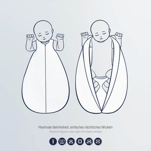 Musselin Sommerschlafsack, Lime