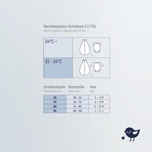 Sommerschlafsack - Größe 70 - Design wählbar