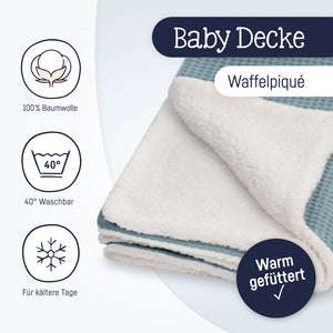 Winterdecke, Waffelpiqué Greenery