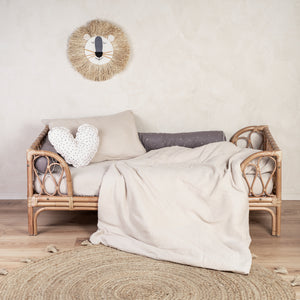 Bettwäsche aus Baumwollmusselin, Sand