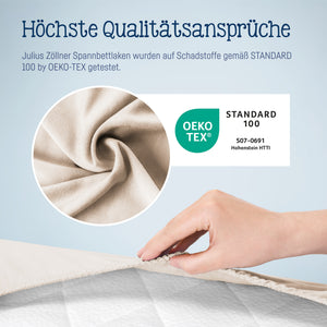 Jersey Spannbettlaken für Babymatratzen 60x120 bis 70x140cm, shell