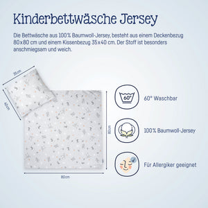 Jersey Bettwäsche Savanne Grau