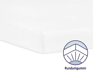Jersey Spannbettlaken für das Beistellbettchen 50x100cm, Weiß